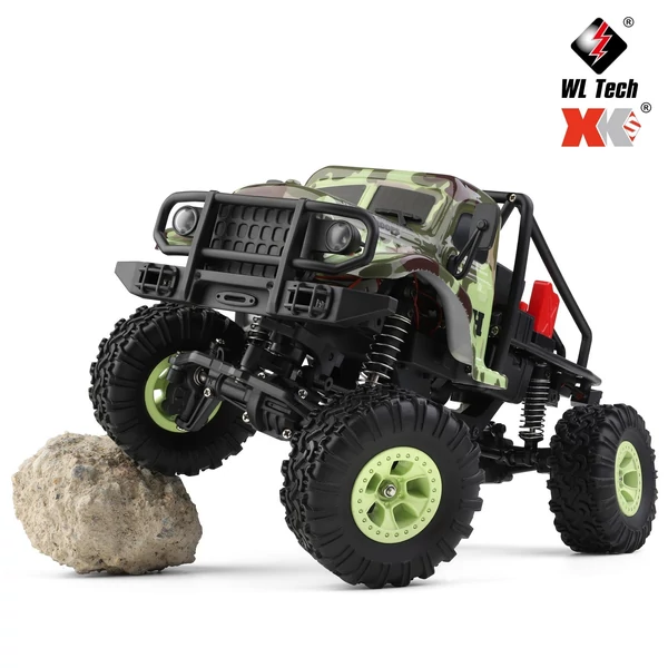 WLtoys 184021 távirányítós autó, 1/18 2,4 GHz, 4WD katonai teherautó