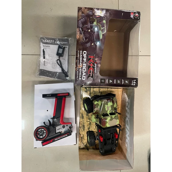 WLtoys 184021 távirányítós autó, 1/18 2,4 GHz, 4WD katonai teherautó