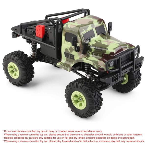 WLtoys 184021 távirányítós autó, 1/18 2,4 GHz, 4WD katonai teherautó