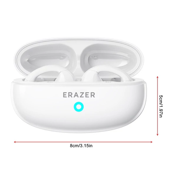 ERAZER XT83PRO fülkapcsos fejhallgató, BT 5.4 nyitott vezeték nélküli fülhallgató - Fehér