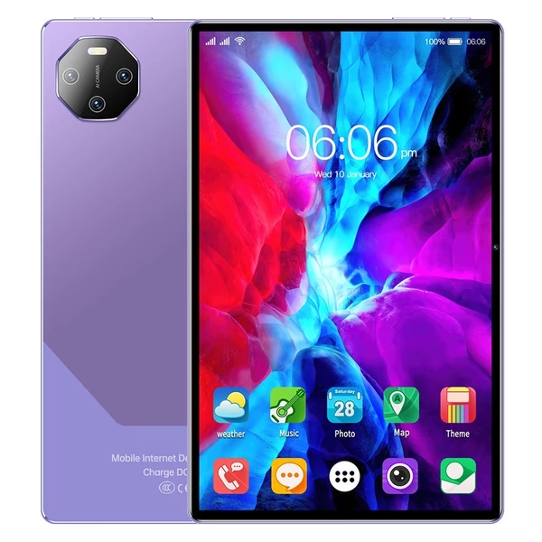 E70 Pro Android 13 táblagép, 10,1 hüvelykes nagy tisztaságú képernyő, 8 GB+128 GB - Pink