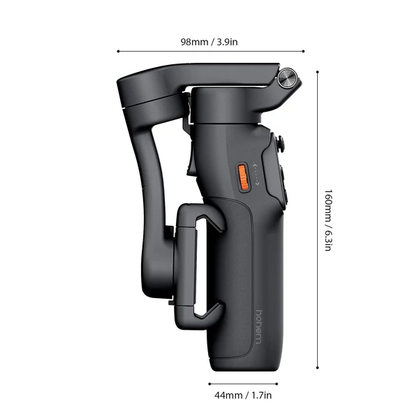 hohem iSteady X3 SE hordozható 3 tengelyes okostelefonos karimbal stabilizátor, összecsukható telefon vlog gimbal stabilizátor - Fekete