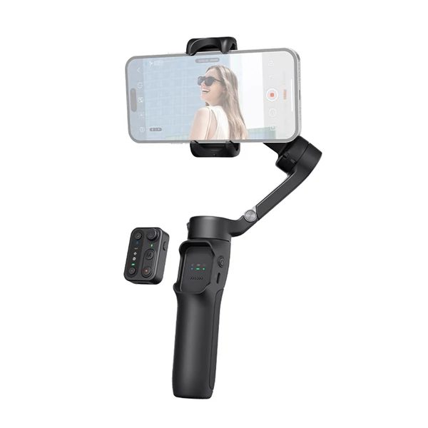 hohem iSteady X3 SE hordozható 3 tengelyes okostelefonos karimbal stabilizátor, összecsukható telefon vlog gimbal stabilizátor - Fekete