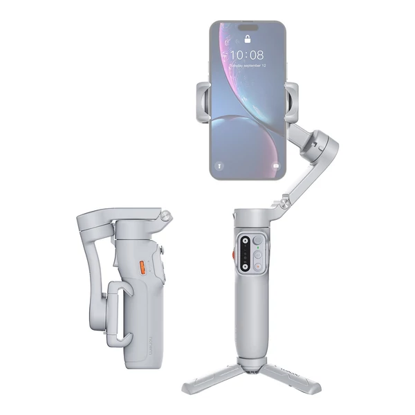 hohem iSteady X3 SE hordozható 3 tengelyes okostelefonos karimbal stabilizátor, összecsukható telefon vlog gimbal stabilizátor - Szürke