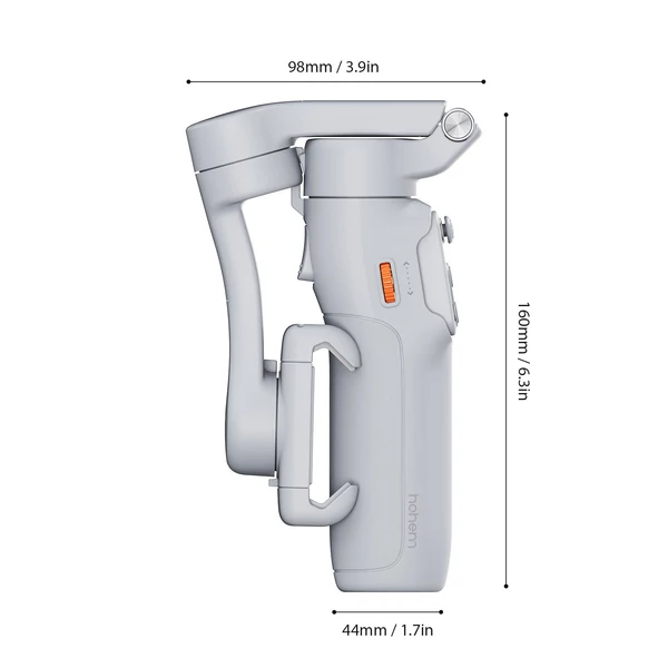 hohem iSteady X3 SE hordozható 3 tengelyes okostelefonos karimbal stabilizátor, összecsukható telefon vlog gimbal stabilizátor - Szürke