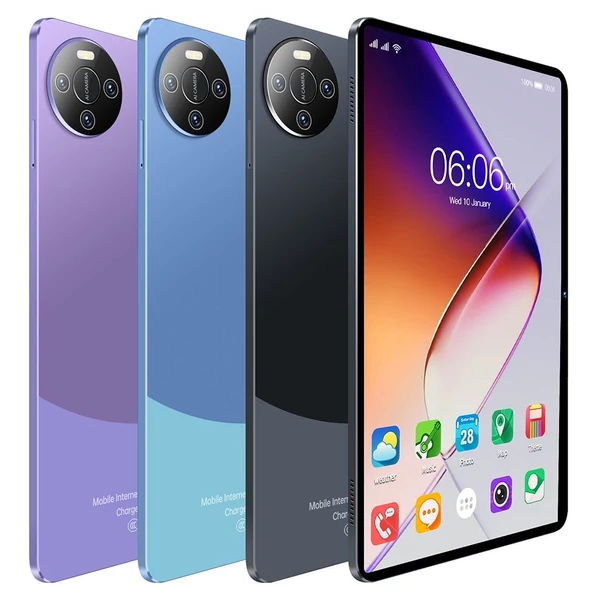 E60 Pro Android 13 táblagép, 10,1 hüvelykes nagy tisztaságú képernyő, 8 GB+128 GB - Lila