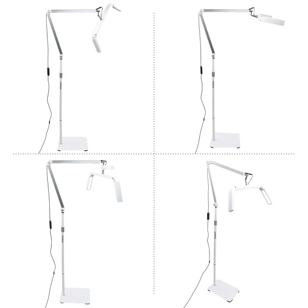 Andoer HD-M18X 36W padló LED videolámpa, összecsukható LED töltőlámpa, Szépség állóhold lámpa - Fehér