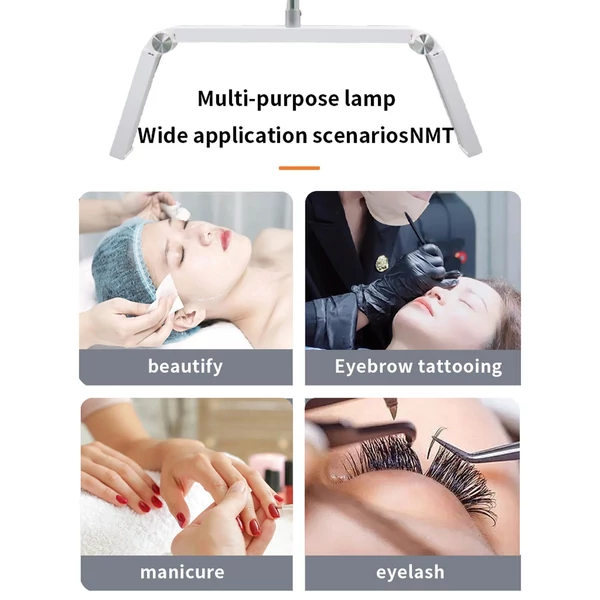 Andoer HD-M18X 36W padló LED videolámpa, összecsukható LED töltőlámpa, Szépség állóhold lámpa - Fehér