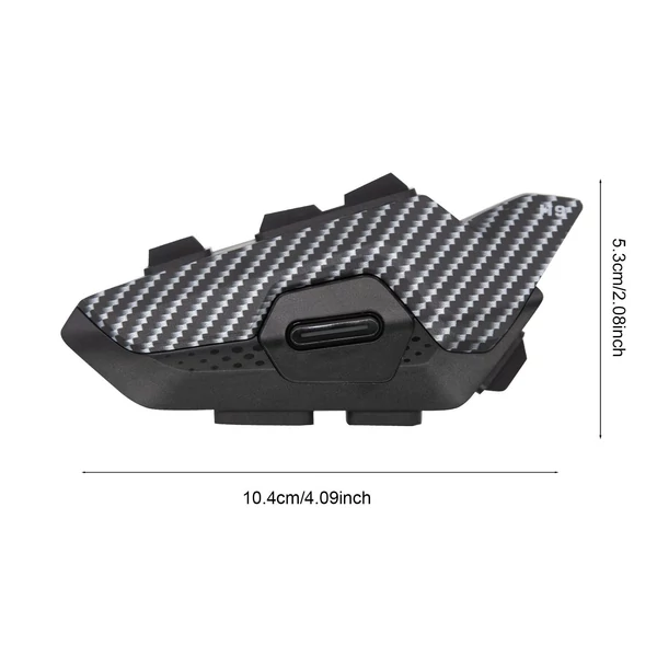 Hysnox H9 motoros sisak, 1000 méteres intercom hatótáv, BT5.1 kihangosító interfon - Karbon, 1 db