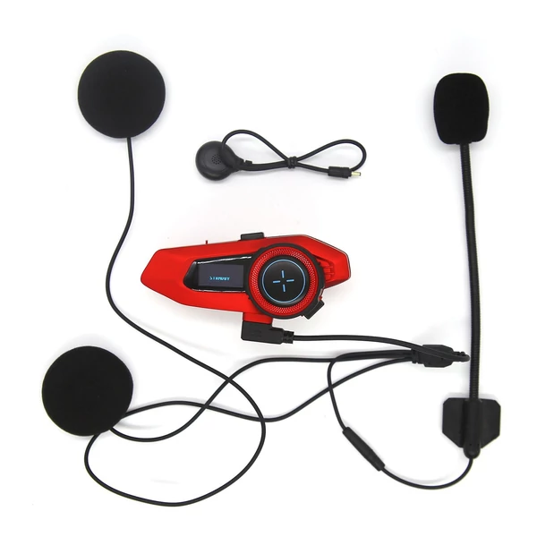 Hysnox H10 motoros sisak headset, 10 fős csoport - Piros