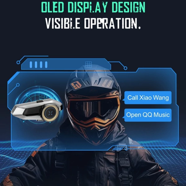 Hysnox H10 motoros sisak headset, 10 fős csoport - Ezüst