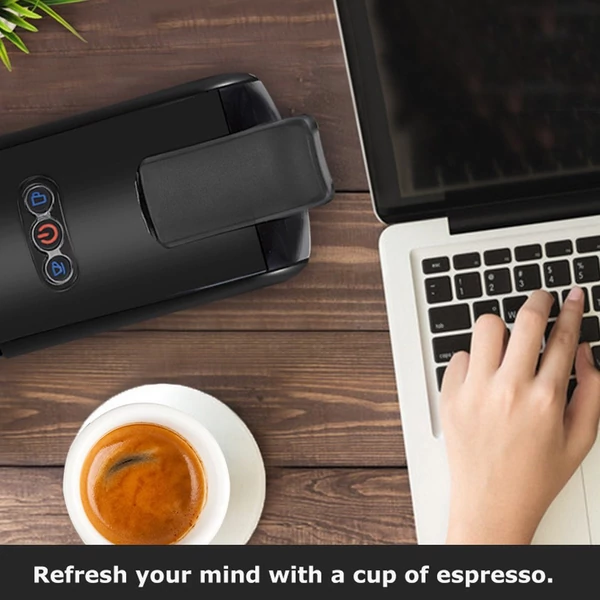 HiBREW H1A 19 bar nyomású eszpresszó kávéfőző 4 az 1-ben, Dolce Gusto kompatibilis, hideg-meleg rendszer, 2 csészeméret - Fekete