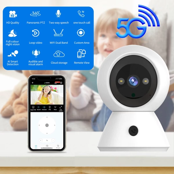 K11 1080P beltéri vezeték nélküli biztonsági kamera, 2.4G/5G intelligens WiFi