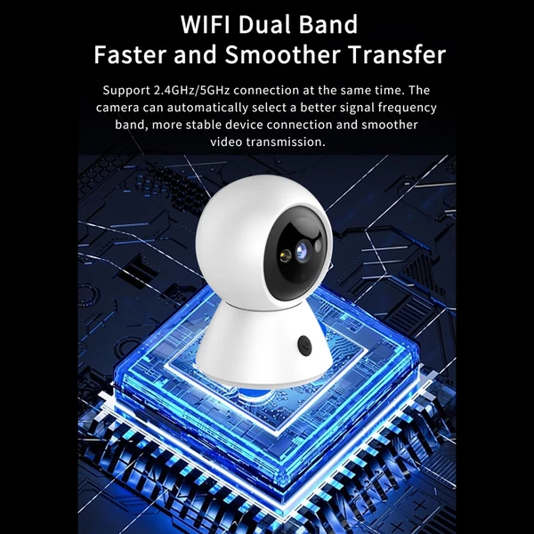 K11 1080P beltéri vezeték nélküli biztonsági kamera, 2.4G/5G intelligens WiFi