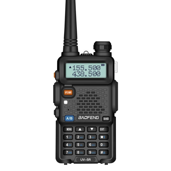 BAOFENG UV-5R 8W Walkie Talkie Interphone, VHF / UHF - Fekete