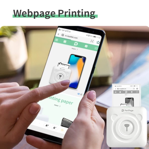 PeriPage Mini vezetéknélküli zseb BT hőnyomtató - Zöld