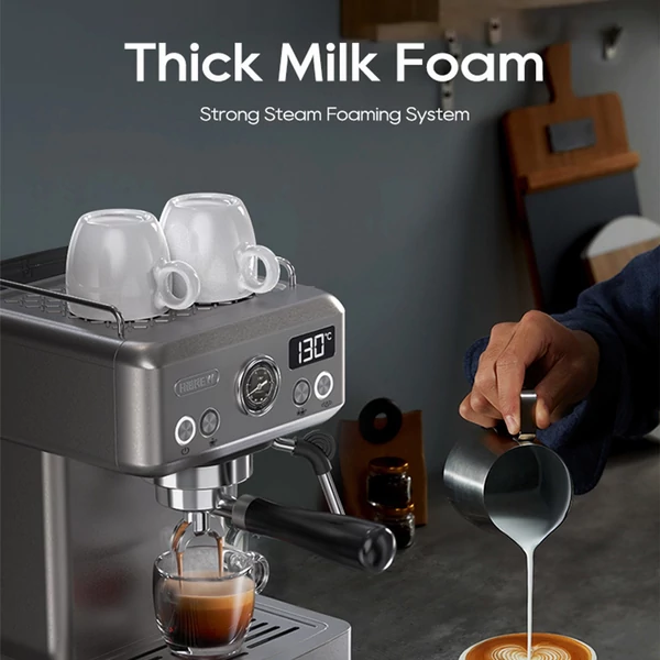 HiBREW H10A félautomata eszpresszó kávéfőző（Ezüst)