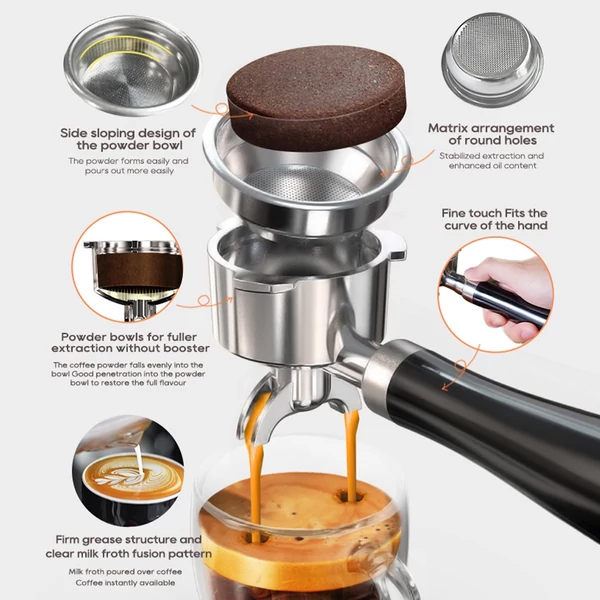 HiBREW H10A félautomata eszpresszó kávéfőző（Ezüst)