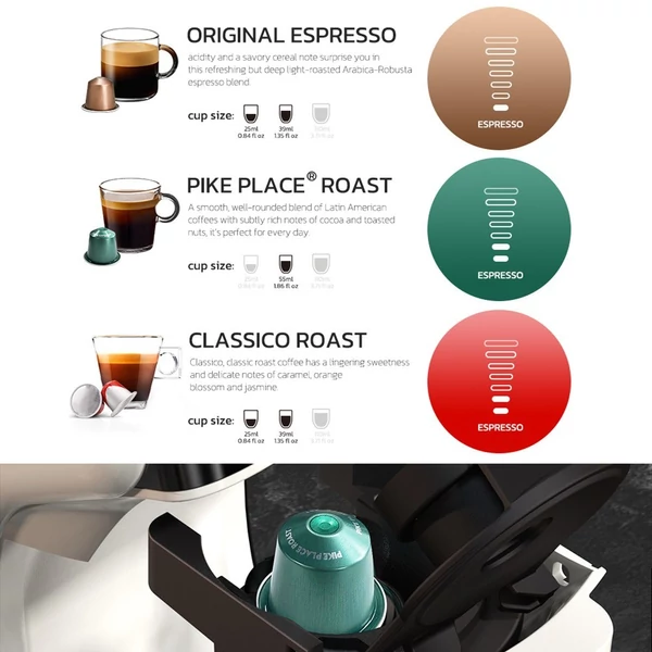 HiBREW H1B 6 az 1-ben hüvelyes kávéfőző, 600 ml-es víztartály - Fekete, stílus 1