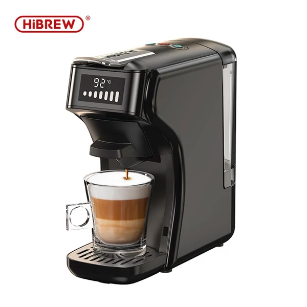 HiBREW H1B 6 az 1-ben hüvelyes kávéfőző, 600 ml-es víztartály - Fekete, stílus 1