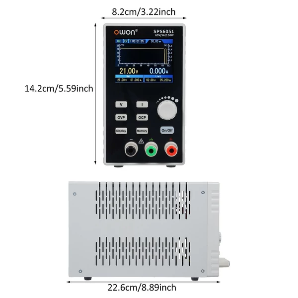 OWON SPS6051 csendes ventilátor nélküli sorozat programozható lineáris egyenáramú tápegység