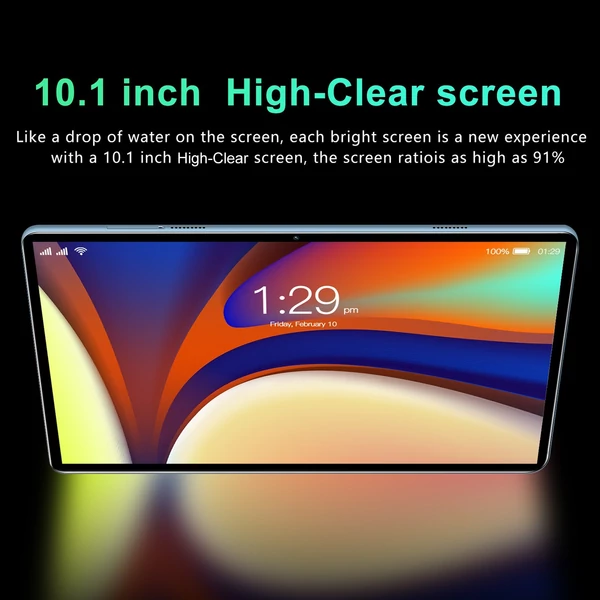 Android 14 táblagép, 10,1 hüvelykes nagy tisztaságú képernyő, nyolcmagos processzor, kettős kamera 8 GB+256 GB - Szürke