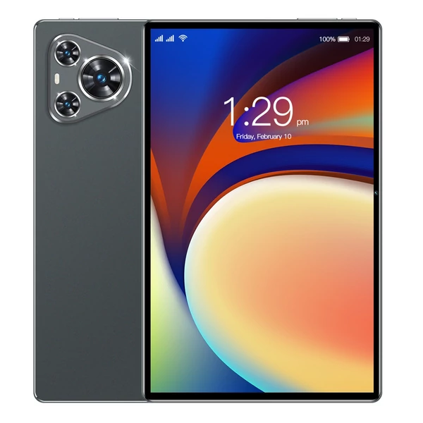 Android 14 táblagép, 10,1 hüvelykes nagy tisztaságú képernyő, nyolcmagos processzor, kettős kamera 8 GB+256 GB - Szürke