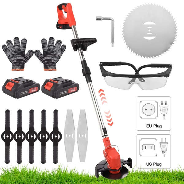 Weed Wacker akkus fűnyíró 108-132cm visszahúzható - 2 akkumlátorral