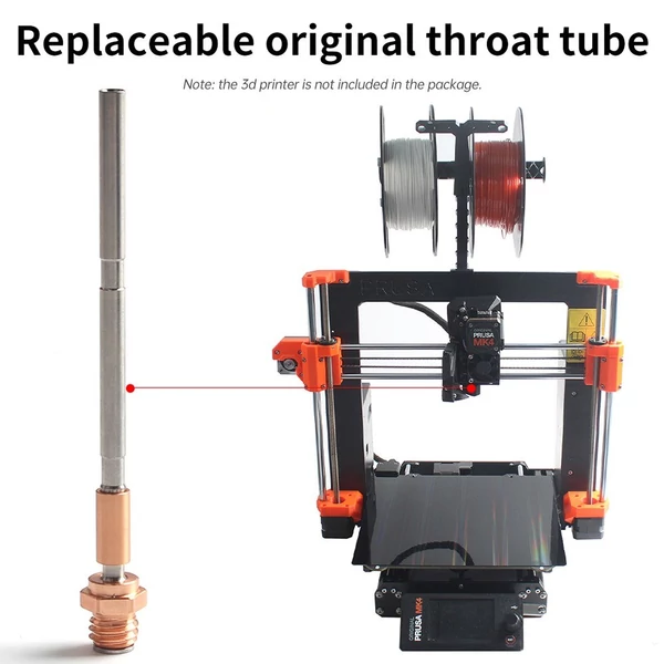 Frissítési réz titán ötvözet Throat Hotend készlet, amely kompatibilis a Prusa MK4 3D nyomtatóval