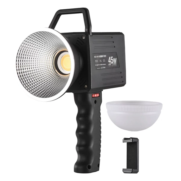 Hordozható BGD-08 COB 45W videolámpa, kézi LED-es töltőlámpa