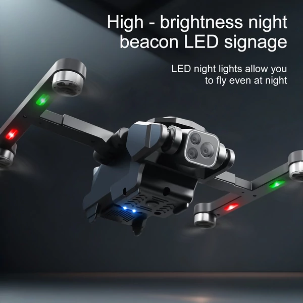 S188 GPS távirányítós Quadcopter kettős kamerával, 8K / 180° ESC fel/le/lapos kamera - Fekete, 2 akkumulátor