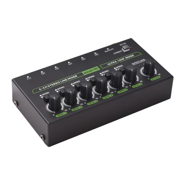 MAX600-PRO 6 csatornás mini audio keverő