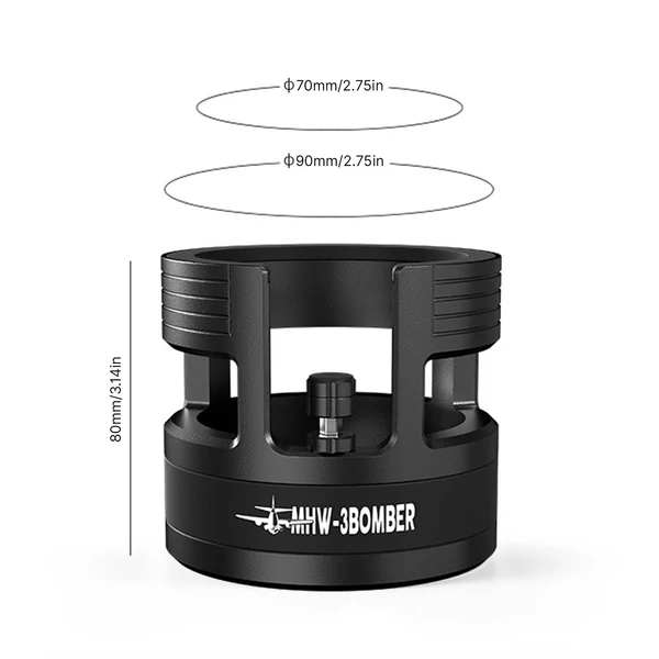 MHW-3BOMBER 58 mm espresso döngölő állomás, 18-30 mm állítható magasságú kávéportafilter tartó