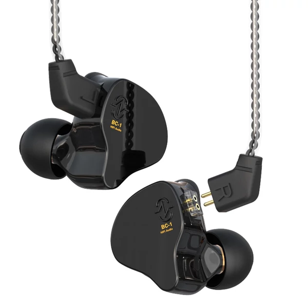 CCZ Melody In-Ear Monitor fülhallgató, zajszűrés, színpadi dinamikus fejhallgató - Fekete, A típus