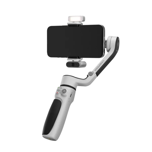 ZHIYUN CQ5 COMBO összecsukható, kihúzható 3 tengelyes kardánstabilizátor - mágneses AI-modullal, LED-es töltőfénnyel