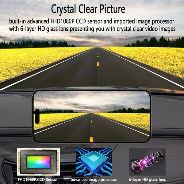 Vezeték nélküli tolatókamera pótkocsihoz, 1080P HD hátsó kamera