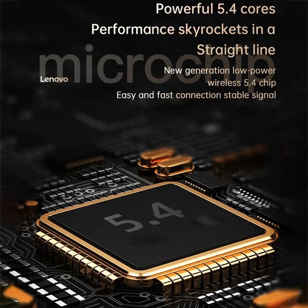 Lenovo EA305 nyitott, vezeték nélküli BT5.4 fejhallgató, rendkívül nagy membrán - Fekete