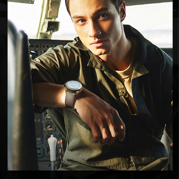 North Edge Mach Watch Pilot Watch Napelemes Férfi karóra, 50M vízálló - Fekete