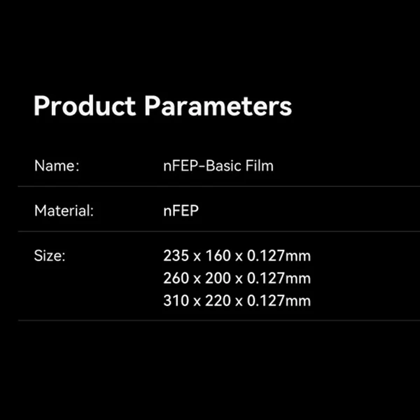 Creality 5db NFEP-Basic fólia, 160*235*0,15mm kioldófólia