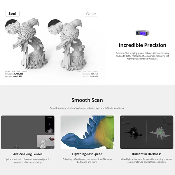 Seal Lite 3D modellszkenner 3D nyomtatóhoz