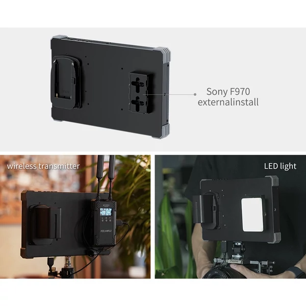 FEELWORLD T10 10,1 hüvelykes DSLR fényképezőgép terepi monitor, alumíniumötvözet videomonitor