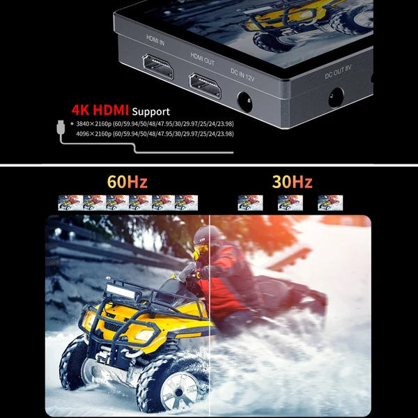 FEELWORLD P6X 5,5 hüvelykes DSLR fényképezőgép terepi monitor, alumíniumötvözet videomonitor