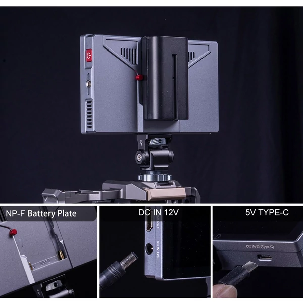 FEELWORLD P6X 5,5 hüvelykes DSLR fényképezőgép terepi monitor, alumíniumötvözet videomonitor