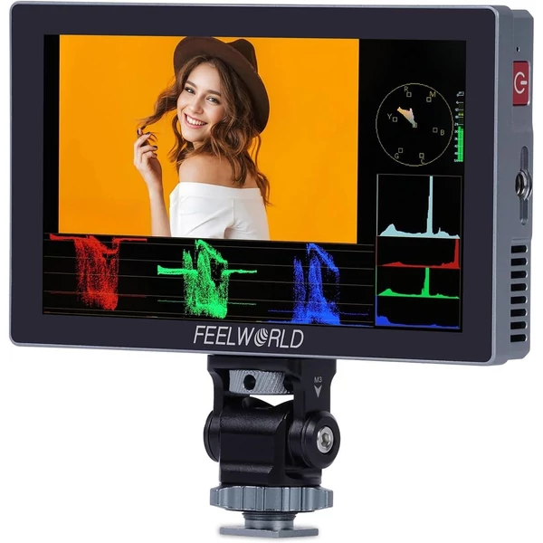 FEELWORLD P6X 5,5 hüvelykes DSLR fényképezőgép terepi monitor, alumíniumötvözet videomonitor