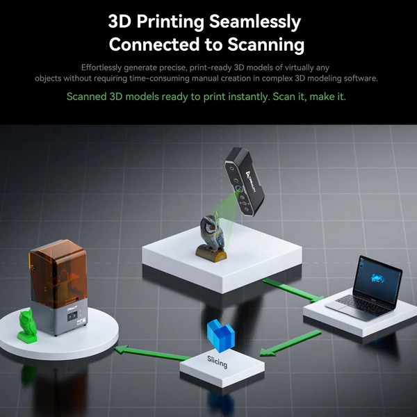 Creality CR-Scan Otter 3D szkenner 3D nyomtatáshoz, fordított tervezéshez