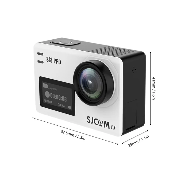 SJCAM SJ8 PRO 4K 60FPS sportkamera, 2.4G/5G WiFi akciókamera - Fehér