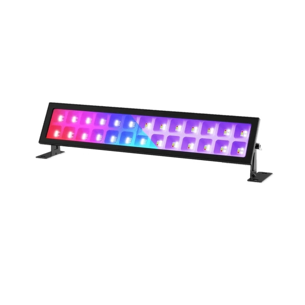 48W 72LED RGB lámpa, UV fekete fényű fali alátét, UV fényű rúdmosó lámpa