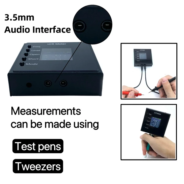I LCR-P1 tranzisztor teszter, multiméter dióda / tranzisztor / kapacitásmérő / ellenállás - Teszt toll + csipesz