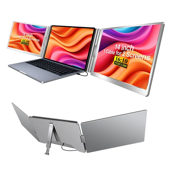 14"-es laptop képernyő-hosszabbító, 1080P FHD 13-17,3"-es laptophoz