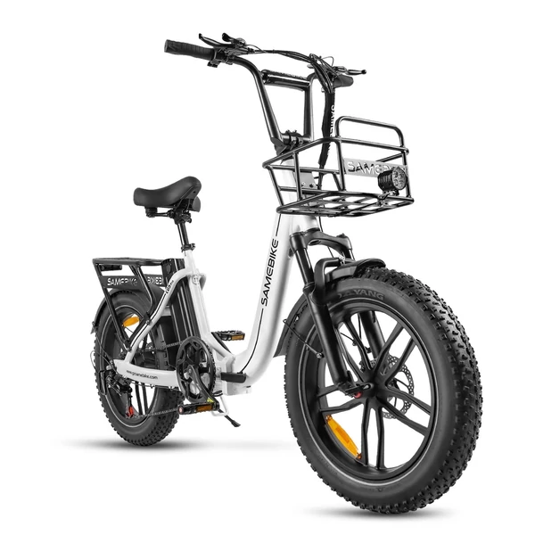 Samebike C05 PRO összecsukható elektromos kerékpár, 20 * 4 hüvelykes zsírabroncsok, 500 W-os motor - Fehér